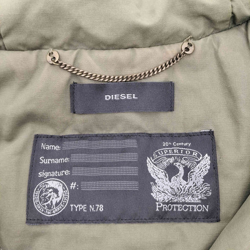 ディーゼル DIESEL 00s SUPERIOR PROTECTION TYPE N.78 ワッペン 中綿モッズコート レディース import:S