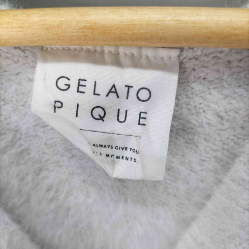ジェラートピケ gelato pique BUNNYモコフード付きカーディガン レディース ONE SIZE