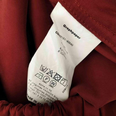 グラフペーパー Graphpaper cupra easy pant メンズ JPN:2