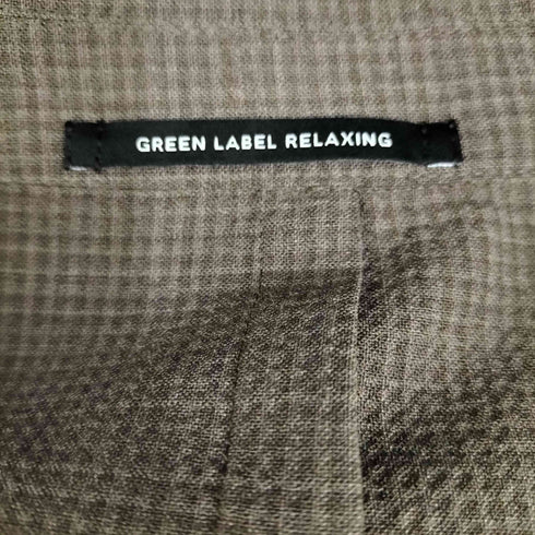 グリーンレーベルリラクシング GREEN LABEL RELAXING TW/PU サッカー スタンダード 2B ジャケット ウォッシャブル ストレッチ メンズ JPN:XL