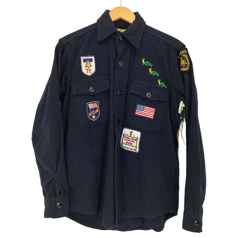 DEERSKIN 90s マルチワッペン シャモアクロス ワークシャツジャケット メンズ