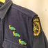 DEERSKIN 90s マルチワッペン シャモアクロス ワークシャツジャケット メンズ