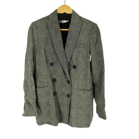 ザラ ZARA グレンチェック テーラードジャケット レディース XS