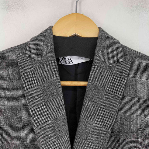 ザラ ZARA グレンチェック テーラードジャケット レディース XS