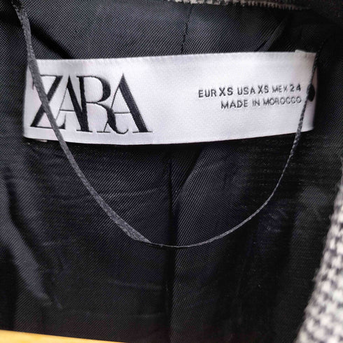 ザラ ZARA グレンチェック テーラードジャケット レディース XS