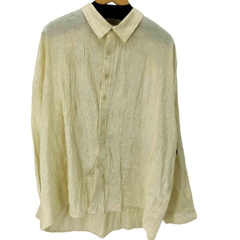 UNI A ANグリッターシャツ シワ加工 L/S シャツ メンズ R2