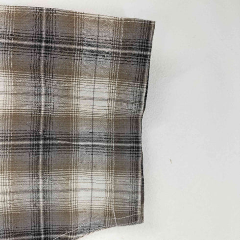 ジョージズ GEORGE LINEN BLEND ボックスチェックシャツ メンズ JPN:L