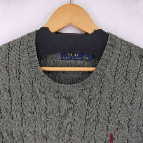 ポロラルフローレン POLO RALPH LAUREN ポニー刺繍 編み込みニット メンズ JPN:S