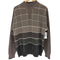 ピュア カシミヤ pure cashmere カシミヤ100 チェック柄ハーフジップニット メンズ import:L