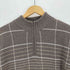ピュア カシミヤ pure cashmere カシミヤ100 チェック柄ハーフジップニット メンズ import:L