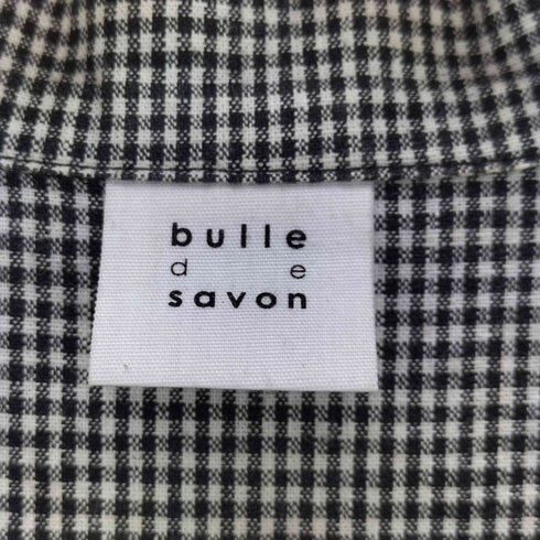 ビュルデサボン bulle de savon リネン混 ギンガムチェックワンピース レディース FREE