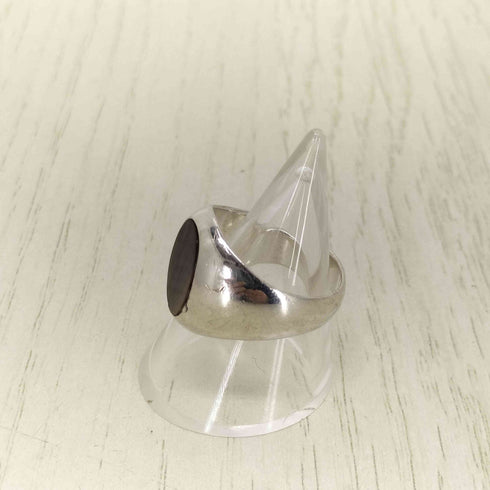 on the sunny side of the street Silver × Buffalo Horn Signet Ring (Natural Mix) メンズ 15