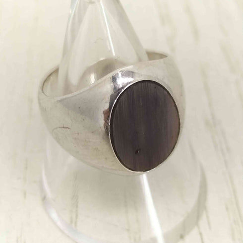 on the sunny side of the street Silver × Buffalo Horn Signet Ring (Natural Mix) メンズ 15