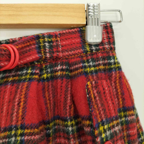 タータンチェック ウール ワイドハーフパンツ レディース 9