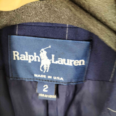 ラルフローレン RALPH LAUREN MADE IN USA 1Bストライプテーラードジャケット レディース JPN:2