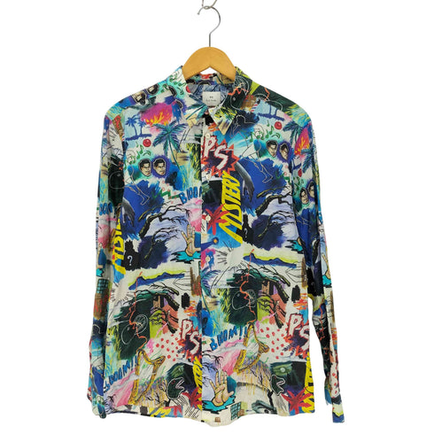 ピーエスポールスミス PS Paul Smith L/S 総柄レギュラーカラーシャツ メンズ JPN:L