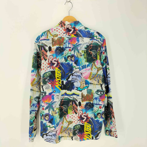 ピーエスポールスミス PS Paul Smith L/S 総柄レギュラーカラーシャツ メンズ JPN:L