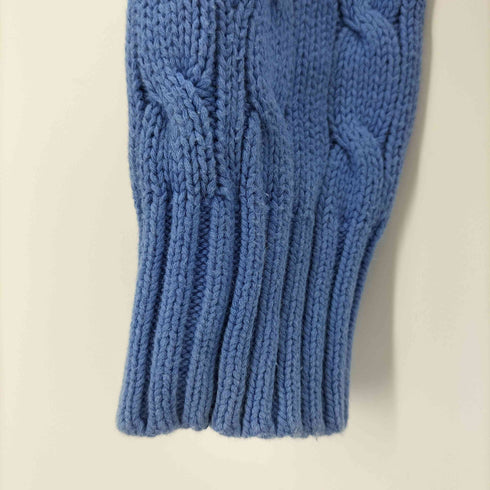 ラルフローレンスポーツ RALPH LAUREN SPORT ポニー刺繍 コットン ケーブル Vネック リブニット セーター レディース import:S