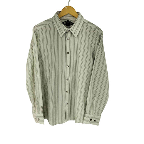SOARIN ストライプ シアサッカー L/Sシャツ メンズ 3XL