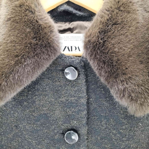 ザラ ZARA 襟ファー切替ジャケット レディース import:S
