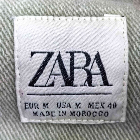 ザラ ZARA RELAXED FIT ダメージ加工 デニムシャツジャケット メンズ import:M