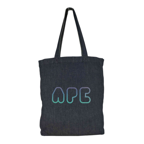 アーペーセー A.P.C. ロゴプリント デニム トートバッグ レディース