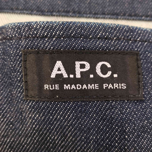 アーペーセー A.P.C. ロゴプリント デニム トートバッグ レディース