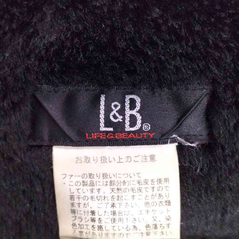 L&B ラビットファー着脱 フェイクスウェード ショート コート レディース 13AR