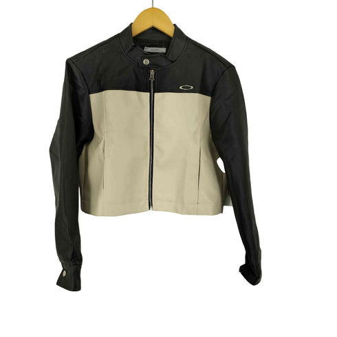 NOIAGO Vegan leather biker jacket バイカラー レディース FREE