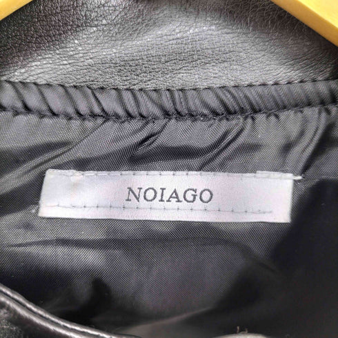 NOIAGO Vegan leather biker jacket バイカラー レディース FREE