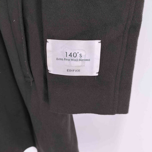 エディフィス EDIFICE 140s extra fine wool blended ウールコート メンズ
