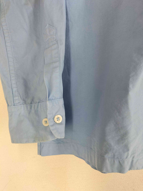 ブルーブルー BLUE BLUE OPEN SHlRT チェーンロゴ 開襟ワークシャツ サックスブルー メンズ import:M