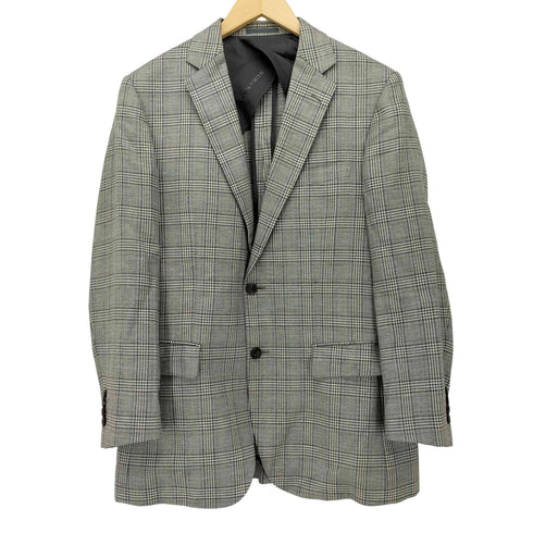 バーバリーロンドン BURBERRY LONDON リネン混 チェック柄 背抜き 2B テーラード ジャケット メンズ 170
