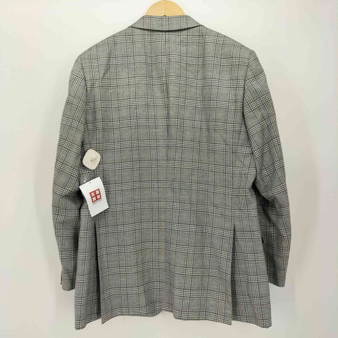バーバリーロンドン BURBERRY LONDON リネン混 チェック柄 背抜き 2B テーラード ジャケット メンズ 170