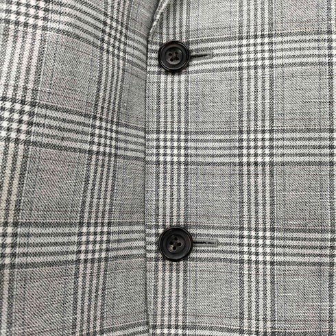 バーバリーロンドン BURBERRY LONDON リネン混 チェック柄 背抜き 2B テーラード ジャケット メンズ 170
