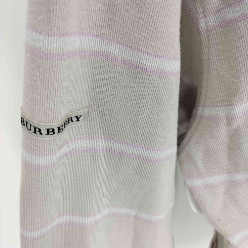 バーバリーゴルフ BURBERRY GOLF ロゴ刺繍 ボーダー ハーフジップ スウェット メンズ LL