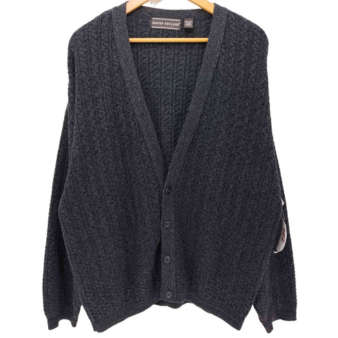 デヴィッドテイラー david taylor 90S コットン アクリル ニットカーディガン メンズ import:L
