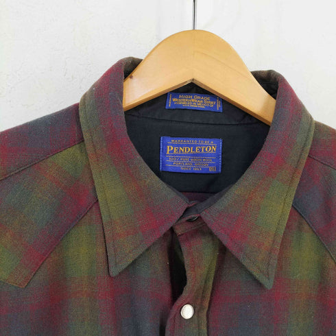 ペンドルトン PENDLETON HIGH GRADE WESTERN WEAR オンブレ ウールウエスタンシャツ メンズ JPN:XL