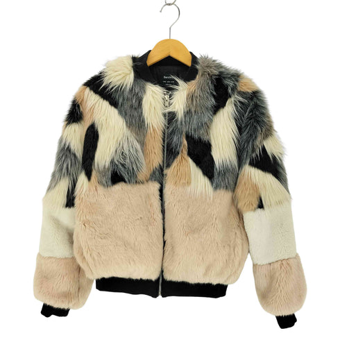 ベルシュカ BERSHKA ミックスフェイクファー ジャケット レディース import:M