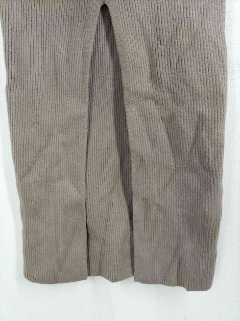 ジェイダ GYDA 23aw ZIP リブニットタイト LONGワンピース. レディース FREE