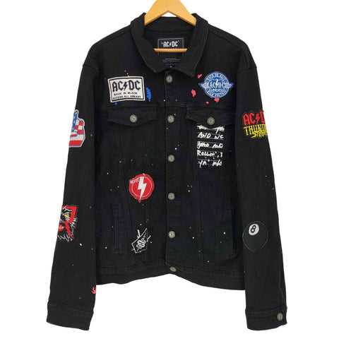 REASON ペイント加工 ワッペン デニムジャケット メンズ import:XL