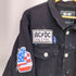 REASON ペイント加工 ワッペン デニムジャケット メンズ import:XL