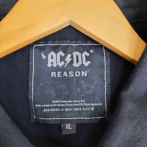 REASON ペイント加工 ワッペン デニムジャケット メンズ import:XL