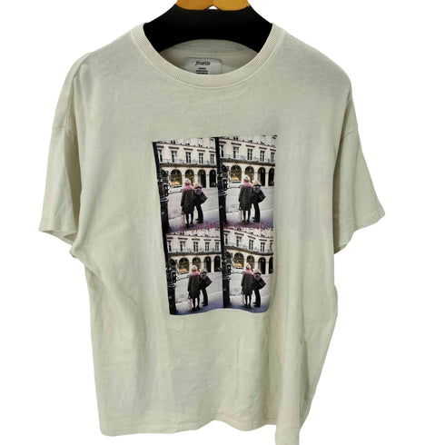 ジュエティ jouetie プリント クルーネック s/s tシャツ レディース m