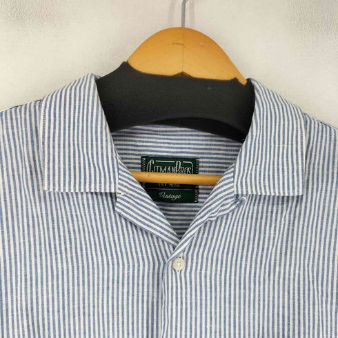 ギットマンブラザーズ GITMAN BROS. MADE IN USA ストライプ S/S 開襟シャツ メンズ JPN:L