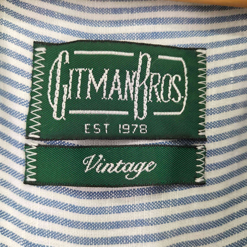 ギットマンブラザーズ GITMAN BROS. MADE IN USA ストライプ S/S 開襟シャツ メンズ JPN:L