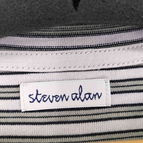 スティーブンアラン Steven Alan オーガニックコットンボーダーロングスリーブT メンズ JPN:M