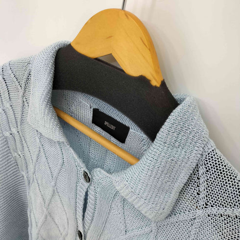 ケーブル編み ローゲージ L/S ニットポロカーディガン レディース FREE