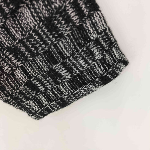 SPELLEDIT ウール混ロゴ刺繍ショート丈ニット レディース