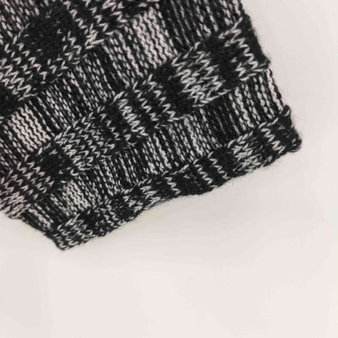 SPELLEDIT ウール混ロゴ刺繍ショート丈ニット レディース